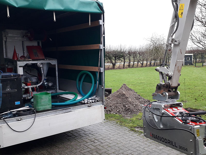 Sleufloos graven met een nanodrill